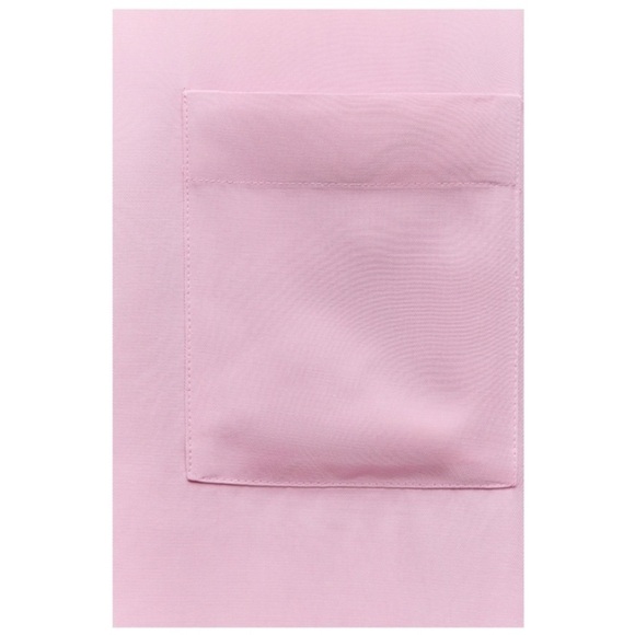 ZARA WOMEN FLOWY PINK POCKET SHIRT ROLLED UP SLEEVES SIZE L .NEW WITH TAGS - Picture 5 of 10